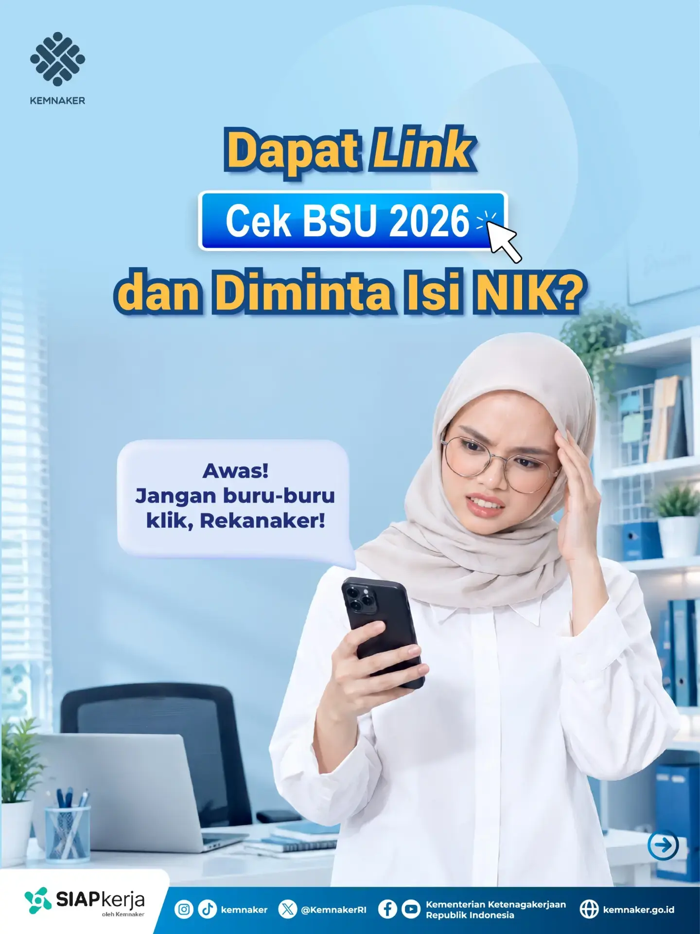 himbauan kemnaker untuk menghindari link palsu